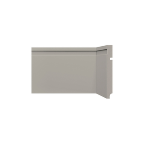Rodapé Poliestireno Santa Luzia 480 Cinza Glacial Frisado 15cm Br 2,40m