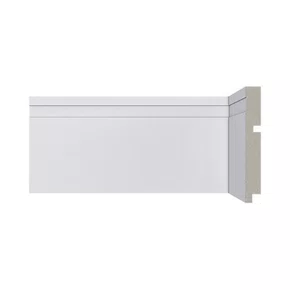 Rodapé Poliestireno Santa Luzia 493 Branco Frisado 120mm Br 2,40m