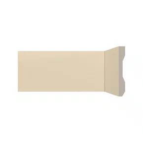 Rodapé Poliestireno Santa Luzia 561 Beige Liso 10cm X 13mm Br 2,40m