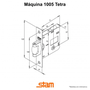 Fechadura Stam 1005 Tetra T. Rolete Roseta Quadrada Cromada