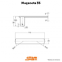Fechadura Stam 803/35-RQ1 Inox (G)