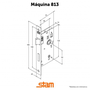Fechadura Stam 813/35-RQ1 Inox