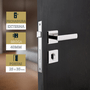 Fechadura 3F Roseta Quadrada Externa CIL 55 Cromada 740E11755CR