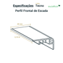 Frontal de Escada Tecno 07 Eucafloor Barra 2,10m
