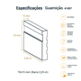 Guarnição Poliestireno Frisada 41007 - 70 X 15mm Br 2,25m