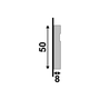 Guarnição Poliestireno Santa Luzia LEV52 Branco Frisado 05cm Br 2,40m