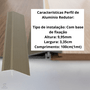 Perfil Alumínio Redutor Champanhe