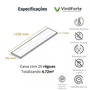 Piso Vinílico Vinilforte Natural Leve 2mm - Timbó Cx 4,72m²