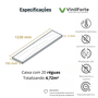 Piso Vinílico Vinilforte Natural Max 2mm - Jacarandá Cx 4,72m²