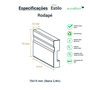 Rodapé Estilo 09 Eucafloor - 70 x 15mm Barra 2,40m