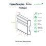 Rodapé Estilo 17 Eucafloor - 70 x 15mm Barra 2,40m