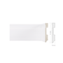 Rodapé Poliestireno Branco Frisado 10cm - Br 2,40m