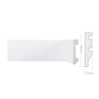 Rodapé Poliestireno Branco Frisado 07cm - Br 2,40m