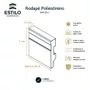 Rodape Poliestireno Frisado Branco 07cm x 1,5cm Br 2,40m