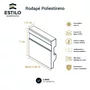 Rodapé Poliestireno Frisado Branco 07cm x 1,5cm Br 2,40m