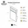 Rodape Poliestireno Frisado Branco 10cm x 1,5cm Br 2,40m²