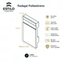 Rodapé Poliestireno Frisado Branco 10cm x 1,5cm Br 2,40m²