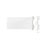 Rodape Poliestireno Frisado Branco 10cm x 1,5cm - Estilo