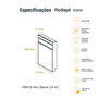 Rodapé Poliestireno Frisado Branco 10cm Br 2,40m - Arquitech 51010