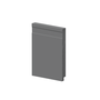 Rodapé Poliestireno Frisado Cinza 15cm Br 2,40m - Arquitech 51015