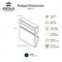 Rodapé Poliestireno Frisado Preto 07cm x 1,5cm Br 2,40m - Estilo Revestimentos