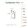 Rodapé Poliestireno Frisado Slim Branco 07cm Br 2,40m - Arquitech 51907