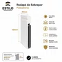 Rodapé Poliestireno Frisado Sobrepor Branco 12cm x 2cm Br 2,40m - Estilo Revestimentos