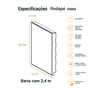 Rodapé Poliestireno Liso Branco 50005 - 50 x 10mm Br 2,40m