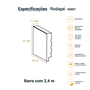 Rodapé Poliestireno Liso Branco 07cm Br 2,40m - Arquitech 50007