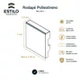 Rodapé Poliestireno Liso Branco 07cm x 1,5cm Br 2,40m
