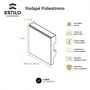 Rodapé Poliestireno Liso Branco 07cm x 1,5cm Br 2,40m