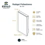 Rodape Poliestireno Liso Branco 15cm x 1,5cm Br 2,40m