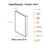 Rodapé Poliestireno Liso Branco 50012 - 120 X 13mm Br 2,40m