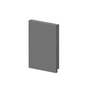 Rodapé Poliestireno Liso Cinza 15cm Br 2,40m - Arquitech 50015