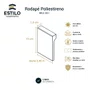 Rodape Poliestireno Liso Sobrepor Branco 12cm x 2cm Br 2,40m