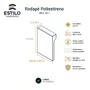 Rodape Poliestireno Liso Sobrepor Branco 12cm x 2cm Br 2,40m