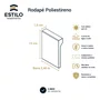 Rodapé Poliestireno Liso Sobrepor Branco 12cm x 2cm Br 2,40m