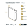 Rodapé Poliestireno Santa Luzia 451 Liso Branco 07cm Br 2,40m