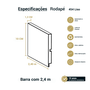Rodapé Poliestireno Santa Luzia 454 Liso 100 X 13mm Br 2,40m