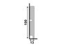 Rodapé Poliestireno Santa Luzia 454 Liso Cinza Titanium 100 X 13mm Br 2,40m