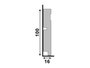 Rodapé Poliestireno Santa Luzia 457 Frisado Cinza Glacial 10cm Br 2,40m