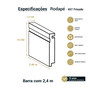 Rodapé Poliestireno Santa Luzia 457 Frisado Fendi 10cm Br 2,40m