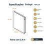 Rodapé Poliestireno Santa Luzia 506 Liso Branco 20cm Br 2,40m
