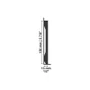 Rodapé Poliestireno Santa Luzia Lev151 Liso Preto 150 X 13mm Br 2,40m
