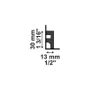 Rodapé Poliestireno Santa Luzia Lev31 Liso Preto 30 X 13mm Br 2,40m
