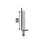 Rodapé Poliestireno Santa Luzia LEV52 Branco Frisado 05cm Br 2,40m