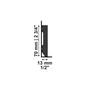 Rodapé Poliestireno Santa Luzia Lev71 Liso Preto 70 X 13mm Br 2,40m