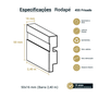 Rodapé Poliestireno Santa Luzia 455 Frisado 50 X 16mm Br 2,40m