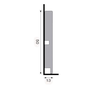 Rodapé Poliestireno Santa Luzia 473 Liso 05cm Br 2,40m