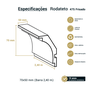 Rodateto Santa Luzia 475 Frisado 70 X 50mm Br 2,40m